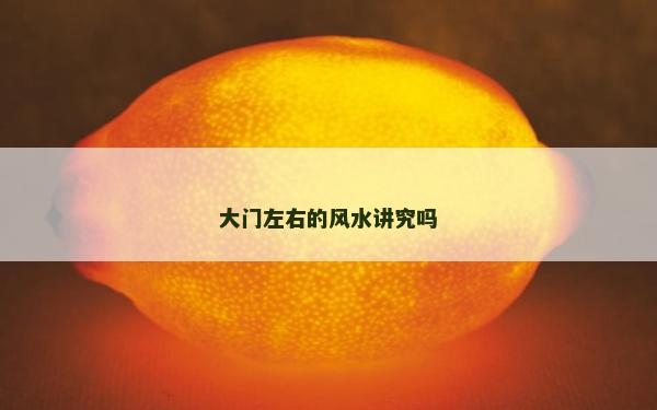 大門左右的風水講究嗎