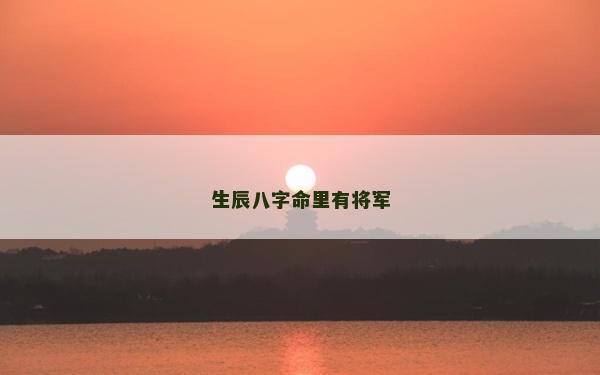 生辰八字命里有將軍