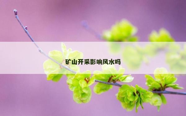 礦山開采影響風(fēng)水嗎