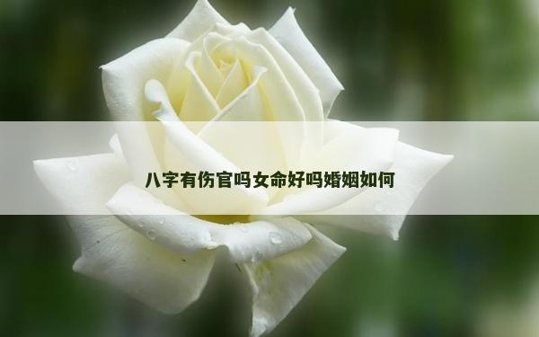 八字有傷官嗎女命好嗎婚姻如何 八字有傷官嗎女命好嗎婚姻如何