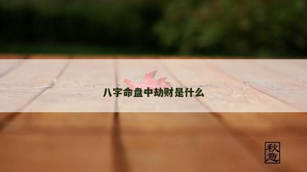 八字命盤中劫財是什么