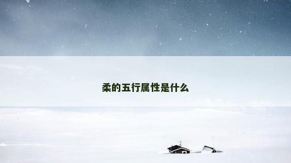 柔的五行屬性是什么