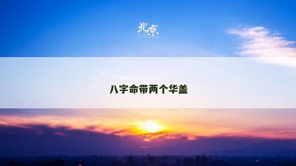 八字命帶兩個華蓋