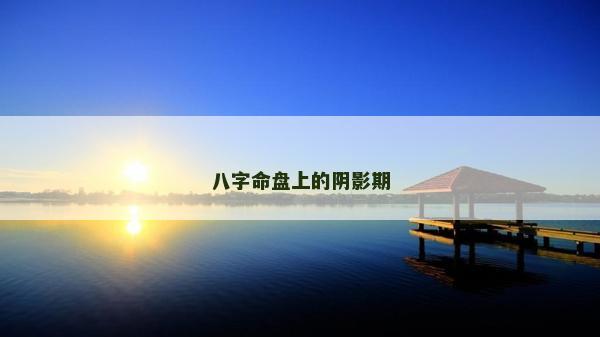 八字命盤上的陰影期