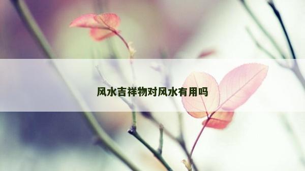 風水吉祥物對風水有用嗎