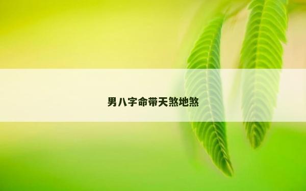 男八字命帶天煞地煞