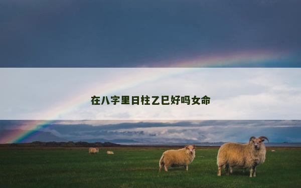 在八字里日柱乙巳好嗎女命