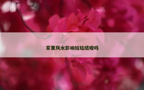 家里風水影響姑姑結婚嗎