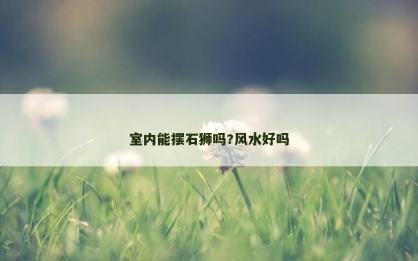 室內能擺石獅嗎?風水好嗎