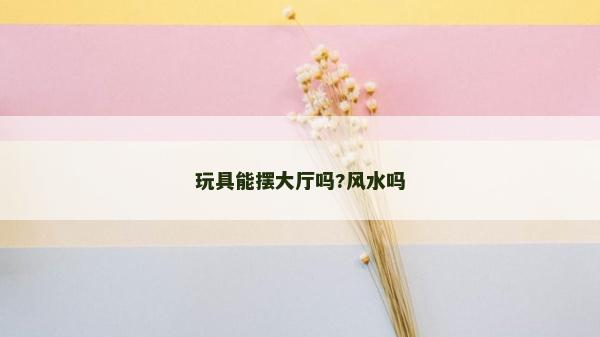玩具能擺大廳嗎?風水嗎