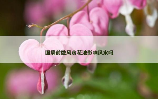 圍墻前做風水花池影響風水嗎