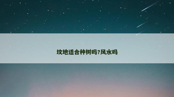 墳地適合種樹嗎?風(fēng)水嗎