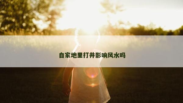 自家地里打井影響風水嗎