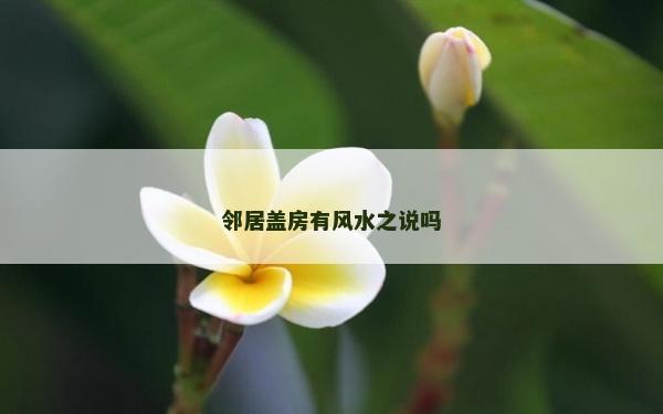 鄰居蓋房有風水之說嗎