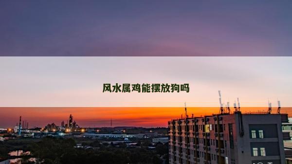 風水屬雞能擺放狗嗎