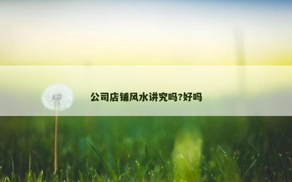 公司店鋪風(fēng)水講究嗎?好嗎 公司店鋪風(fēng)水講究嗎?好嗎