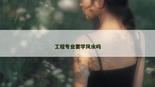工程專業要學風水嗎 工程專業要學風水嗎
