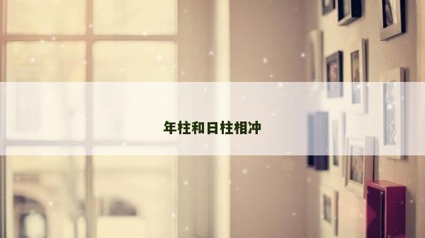 年柱和日柱相沖