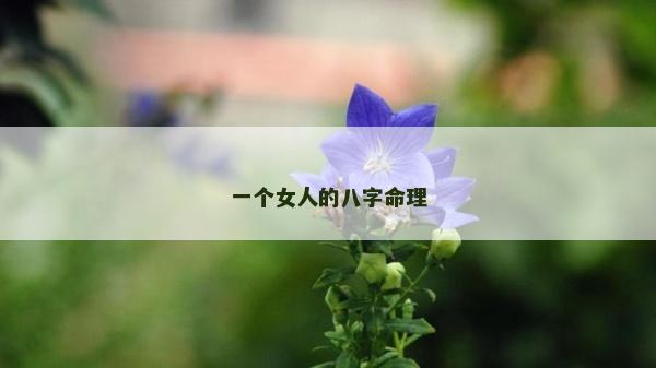 一個女人的八字命理