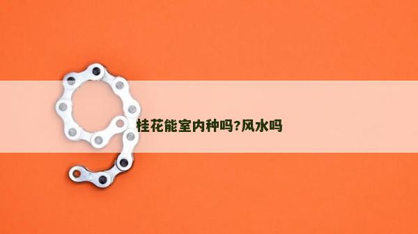 桂花能室內(nèi)種嗎?風(fēng)水嗎