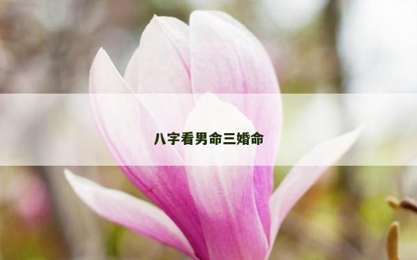 八字看男命三婚命