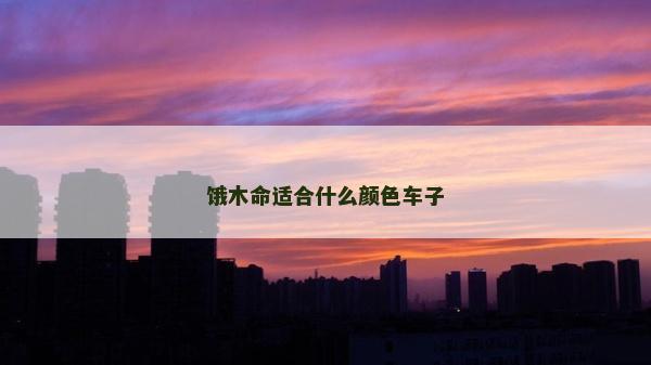 餓木命適合什么顏色車子