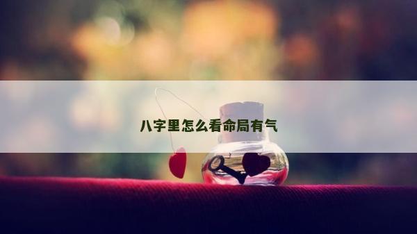 八字里怎么看命局有氣