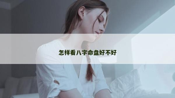 怎樣看八字命盤好不好