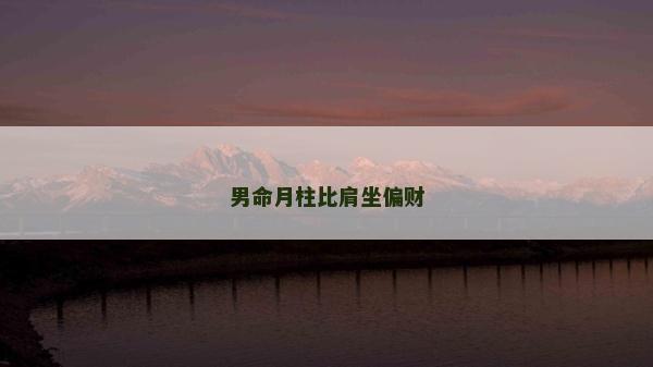 男命月柱比肩坐偏財(cái)