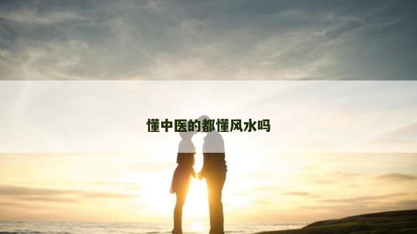 懂中醫(yī)的都懂風水嗎