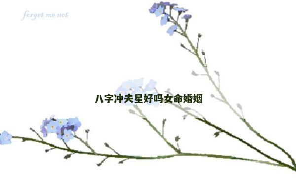 八字沖夫星好嗎女命婚姻