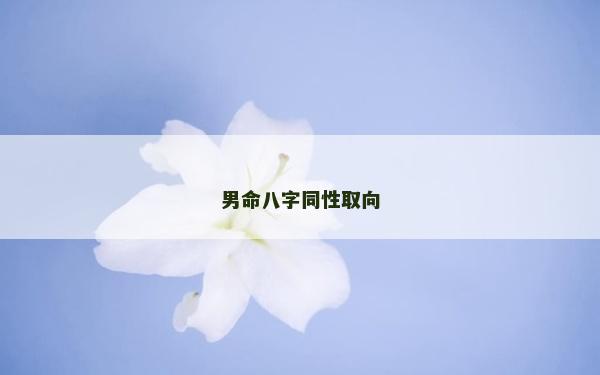 男命八字同性取向