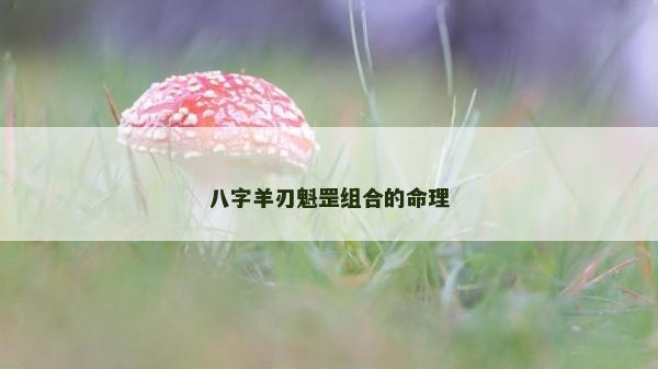 八字羊刃魁罡組合的命理