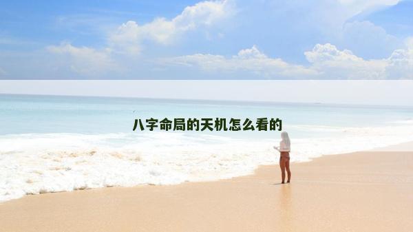 八字命局的天機怎么看的