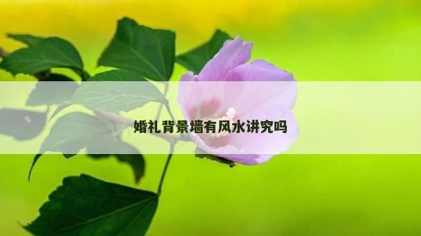 婚禮背景墻有風水講究嗎 婚禮背景墻有風水講究嗎