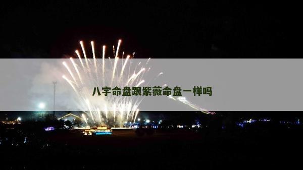 八字命盤跟紫薇命盤一樣嗎