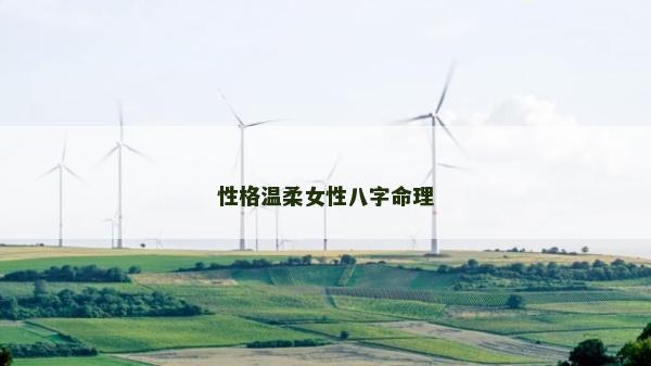 性格溫柔女性八字命理