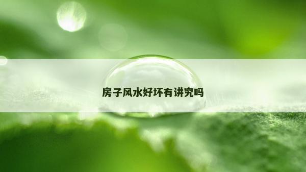 房子風水好壞有講究嗎