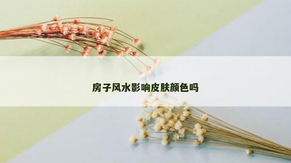 房子風水影響皮膚顏色嗎