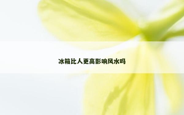 冰箱比人更高影響風水嗎