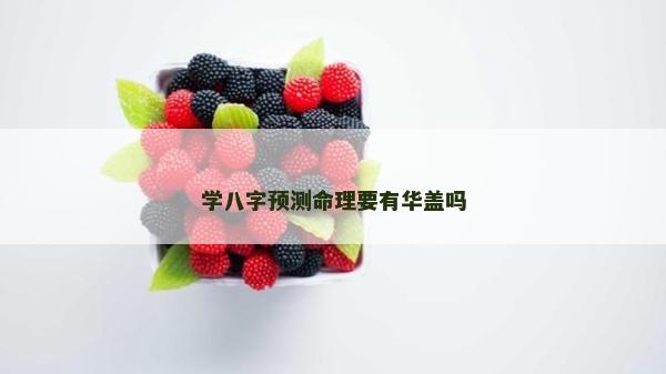 學八字預測命理要有華蓋嗎
