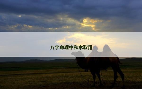 八字命理中秋木取用