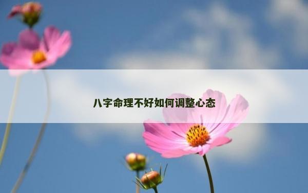 八字命理不好如何調整心態