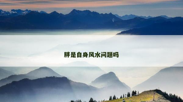 胖是自身風水問題嗎