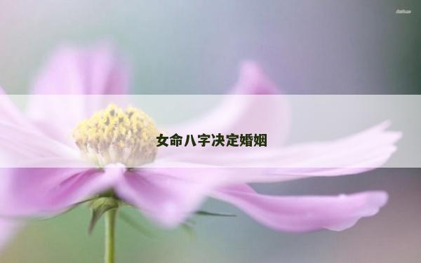 女命八字決定婚姻