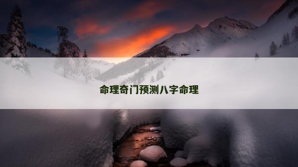 命理奇門預(yù)測八字命理