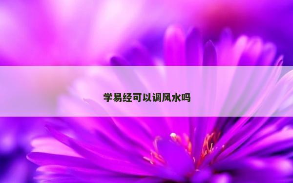 學(xué)易經(jīng)可以調(diào)風(fēng)水嗎 學(xué)易經(jīng)可以調(diào)風(fēng)水嗎