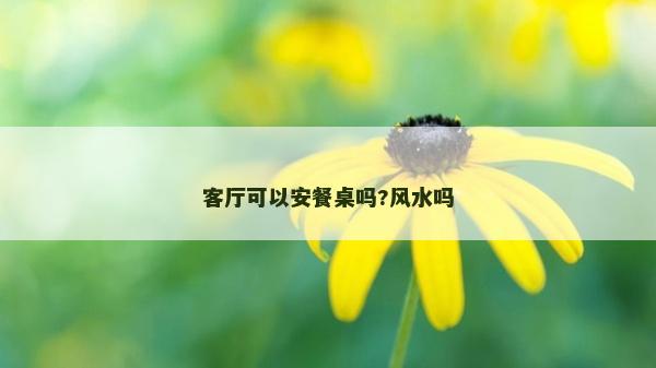客廳可以安餐桌嗎?風水嗎