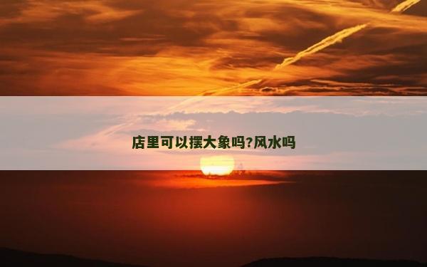 店里可以擺大象嗎?風水嗎