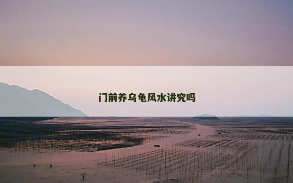 門前養烏龜風水講究嗎
